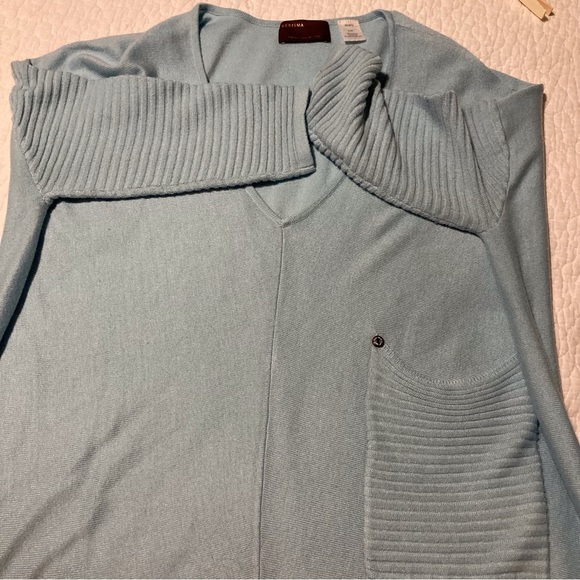 Kerisma Light Blue V-Neck Sweater with Pocket | Size S/M | Elbow-Length Sleeve - Picture 7 of 7
